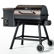 KingChii HWPG 456C-WR 456 SQ.IN Wood Pellet Grill Smoker with Auto Temperature Control, Bronze