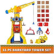 Spin Master Rubble & Crew Bark Yard Crane Tower Playset with Action Figure, Toy Bulldozer, Kinetic Build-It Sand, Kids Construction Toy 6067523