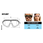Cressi DE203322 Skylight Wide View Swim Mask - Clear/White/Blue