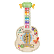VTech LeapFrog Strum & Count Wooden Guitar, Interactive Musical Toddler Toy with 8 Colorful Fret Keys, Light-Up Neck, Movable Squirrels Tail, Eco-Friendly Wood