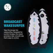 Hyperlite 24377124 Broadcast 5.4 Wakesurfer - Black/White