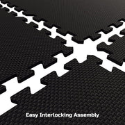 FitRx 9060 Pro Mat Exercise Mat, 24-Pack Puzzle Mat Foam Floor Tiles for Home Gym EVA Foam Mat, 1/2 in., 96 sq. ft., 14lbs Total