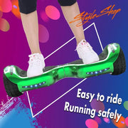 Hoverstar ul2272 Hoverboard All-Terrain LED Flash Wide All Terrian Wheel with Bluetooth Speaker Dual LED Light Self Balancing Wheel Electric Scooter, Green
