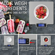 Taylor 3907 22lb Ultra-Precise Digital Stainless Steel Household Kitchen Scale, One, Silver