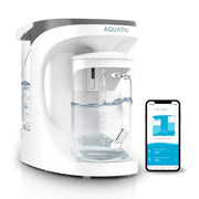 Ideal Products AquaTru Carafe Smart Countertop Water Purifier, App-Connected 4-Stage Reverse Osmosis System, Glass Carafe, White, PFAS and Lead Removal, 90AT100SC01