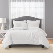 E & E CO LTD 5-Piece Arctic White Waffle Comforter Set, Full/Queen