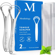 Mouthology Singled Handle Tongue Scraper, 2 Pack