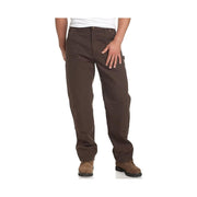 Carhartt Loose Straight Washed Duck Double-Front Work Pants, Heavyweight 12-Ounce Cotton, Dark Brown, 42x34, B136-dkb