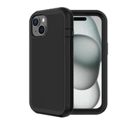 onn. Rugged Phone Case with Holster for iPhone 16/15, Black