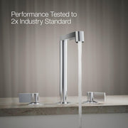 Kohler Components Deck-Mount Bath Spout, Row Design, Polished Chrome, 8-Inch Reach, Durable Metal Construction, 77987-CP