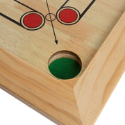 Trademark Global 461217MVQ Rockin Rollers Carrom Board Game Set, 26 in Square Pinewood Board with Coins, Striker, and Cue Sticks, Eastern-Inspired Design