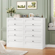 Homfa HOS-PB-214 5 Drawer White Bedroom Dresser, White