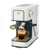 Beautiful 19390 Slim Espresso Maker with 20-Bar Pressure, White Icing