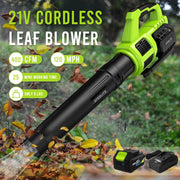 Steelite EDG010-1 21V Cordless Leaf Blower,120 MPH 480 CFM,Electric Lightweight Blower with 4.0Ah Battery Pack and Charger