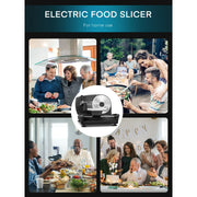 AICOOK 519n Meat Slicer, Kitchen Pro 200W Electric Deli Food Slicer with Two 7.5 Blade for Home Use