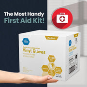MedPride Vinyl Gloves, Powder-Free, Latex-Free, Durable 4 Mil Thick, Clear Medium, 1000-Pack