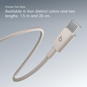 Beats MDGD4LL/A USB-C to USB-C Woven Cable, Reinforced Braided Design, Fast Charging 60W, Data Transfer USB 2.0, Surge Stone, 5 ft