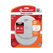 First Alert Smoke Alarm, Photoelectric Sensor, 10-Year Sealed Lithium Battery, Slim Profile, Pack of 2, SM210