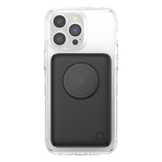 PopSockets MagSafe Power Pack Charger, 5000 mAh, Black, Wireless Portable Battery with Integrated Grip and Stand, 20W USB-C Wired Charging, 807351