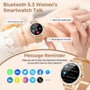 Joautrial Smart Watch, 1.27in HD Touchscreen, Bluetooth Calling, 100 Sport Modes, Fitness Tracker, Gold, 19993361727