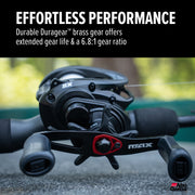 Abu Garcia Max SX Low Profile Baitcast Fishing Reel, Left-Handed, 6.8:1 Gear Ratio, Black, MAX5SXLPLFC