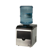 Chard Stainless Steel Ice Maker with Water Dispenser, 33 lb Daily Capacity, Portable Countertop Unit, IM15SS