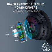 Razer Kraken V4 Wireless Gaming Headset with 9-Zone Chroma RGB Lighting Black