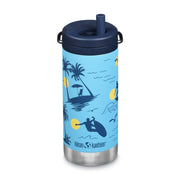 Klean Kanteen 1010099 12 fl oz Stainless Steel Insulated Water Bottle Twist Cap Surfer