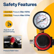 SPECSTAR Professional Airbrushing Paint System, 1/5 HP Oil-Free Compressor, Dual-Action Gravity Feed Airbrush, Adjustable Pressure, Portable Handle, X0021341PF