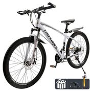 Artudatech B601-009-C Full Suspension Mens Mountain Bike, White