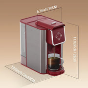 SiFENE 3-in-1 Single Serve Coffee Maker, K Cup Pods, Ground Coffee, Tea, 50 oz Removable Water Reservoir, Stainless Steel, Compact Design, Red, SIF-KC101