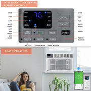 Ktaxon GWE-10CR/caez WiFi Enabled Mechanical Window Air Conditioner, White, 10000BTU 110V 1050W