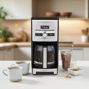 Cuisinart Personal Brew 12-Cup Drip Coffee Maker, Programmable with Adjustable Brew Strength, Stainless Steel and Black, DCC-12