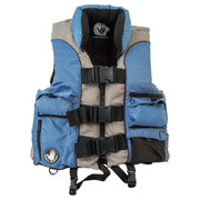 Body Glove Angler Fishing Vest, Lightweight Nylon Life Jacket with 5 Chest Pockets, Front Hidden Belt System, USCG and Transport Canada Approved, XL, 14270