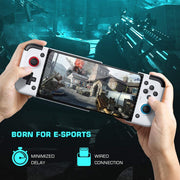 GameSir X2 New Mobile Game Controller, Wired Type-C Plug and Play, Ergonomic Extendable Design for Android Phones up to 173mm, Cloud Gaming Compatible, Includes Controller Bag
