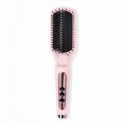 L'ange Hair Le Vite Ceramic Straightening Brush with Digital LCD Display, Adjustable Temperature up to 450F, Double Negative Ion Technology, Pink Blush, 2328