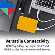Toshiba 516.6665471 Canvio Advance Plus Portable External 2TB Hard Drive - Honey