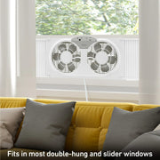 Holmes 12972 Twin-Blade Digital Window Fan White 9