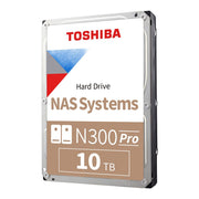 Toshiba N300 Pro 10TB Internal Hard Drive, 3.5-Inch, SATA 6Gb/s, 7200 RPM, 512MB Cache, NAS-Optimized, High Workload Capacity