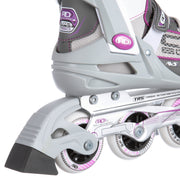 Roller Derby Aerio Q-60 Women's Inline Skates, Purple, Size 8, Aluminum Tri-Coil Frame, 80mm Elite Speed Wheels, Bevo Gold 7 Bearings