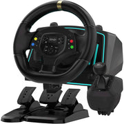 NBCP Store R808 PC Racing Wheel, 1080-Degree Magnetic Induction Steering Wheel with 3-Pedal Set