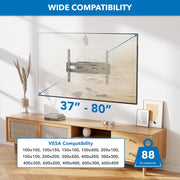 Mount-It! MI-4112 Full Motion TV Wall Mount with Heavy Duty Dual Arms, 14