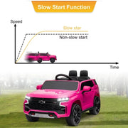 UBesGoo 270217662 Ride On Car Truck 12V Chevrolet Tahoe Kids Battery Powered Ride On Toys Pink