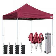 Eurmax Canopy N-STD8x8-BD 8' x 8' Burgundy Pop-up and Instant Outdoor Canopy