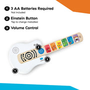 Baby Einstein Hape Rock & Strum Magic Touch Toy Guitar, White, Battery Powered, Ages 6+ Months
