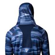 Columbia Super Terminal Tackle Vent Hoodie, Moisture-Wicking, UPF 50 Sun Protection, Collegiate Navy Obsidian, Small, 203313