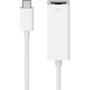 Belkin USB-C to Gigabit Ethernet Adapter, White, 15cm Cable, Supports 10/100/1000BASE-T, F2CU040DSWHTAPL
