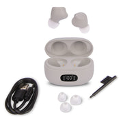 Voxx Accessories Corp. RCA OTC In-Ear Hearing Aids, Rechargeable, 15-Hour Battery Life, Smart Chip with Active Noise Cancellation, Water-Resistant Gray, Charging Case Included