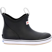 Xtratuf Kids Ankle Deck Boot, Waterproof, Slip-Resistant Chevron Outsole, Black, Big Kid Size 5, XKAB000