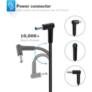 VUOHOEG Laptop Charger 45W 19.5V 2.31A Blue Tip Compatible with HP Pavilion x360, Zbook 14u G4 G5 15u 15 G3 Series HB0D04
